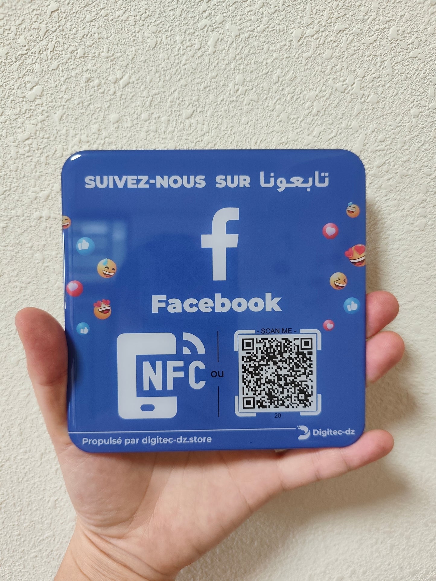 Plaque NFC Connect FaceBook