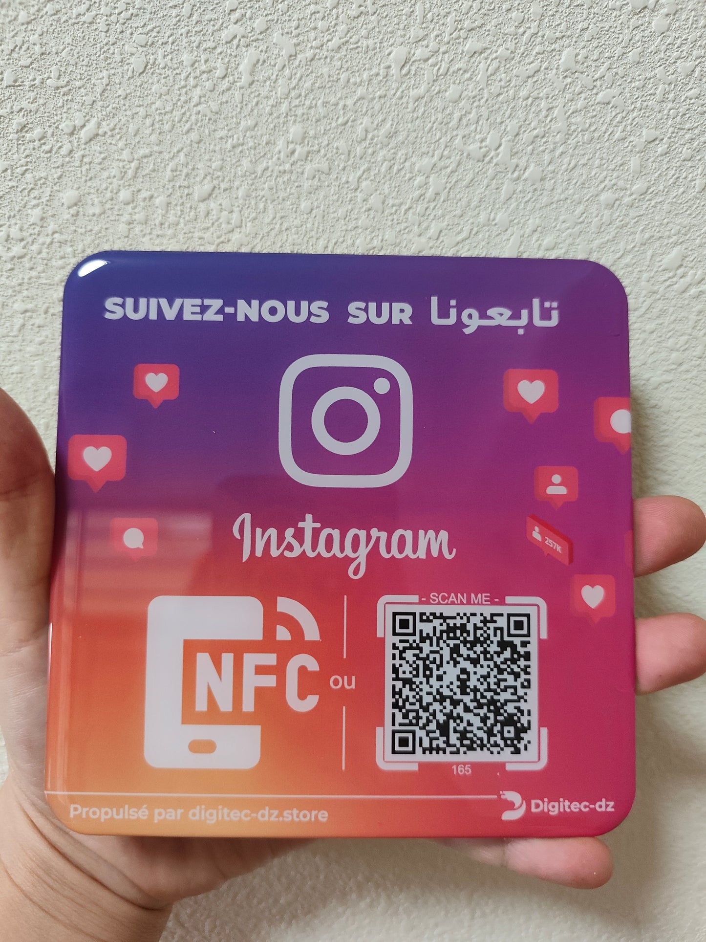 Plaque NFC Connect INSTAGRAM