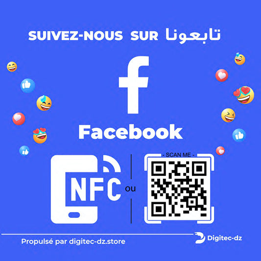 Plaque NFC Connect FaceBook