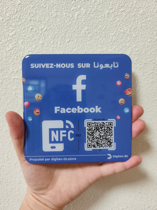 Plaque NFC Connect FaceBook