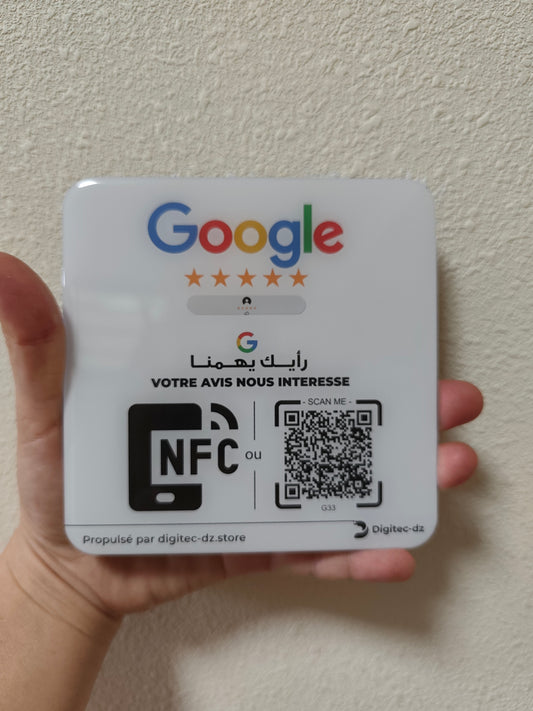 Plaque NFC Connect Google Avis