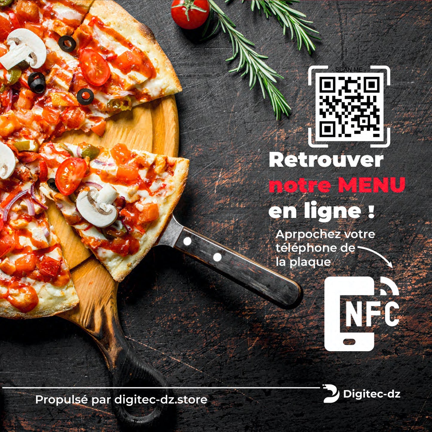 Plaque NFC Connect Restaurant