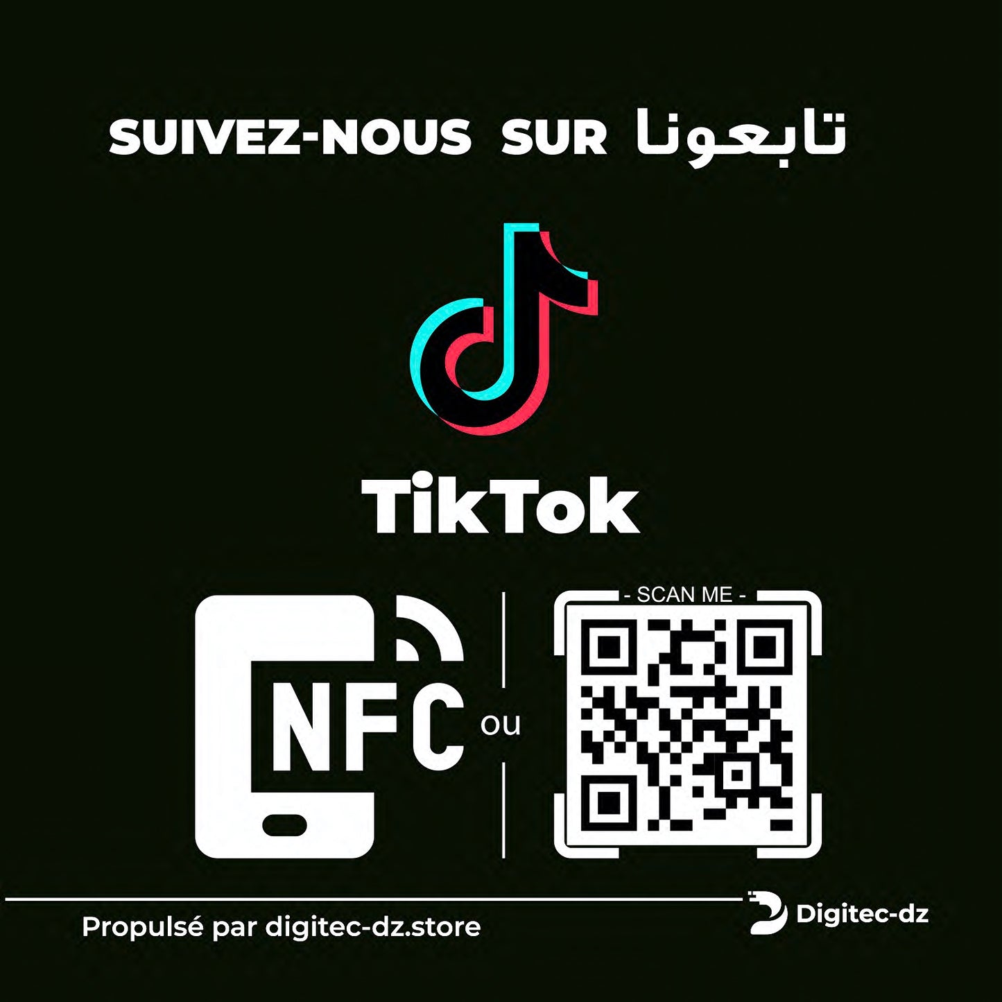 Plaque NFC Connect TikTok