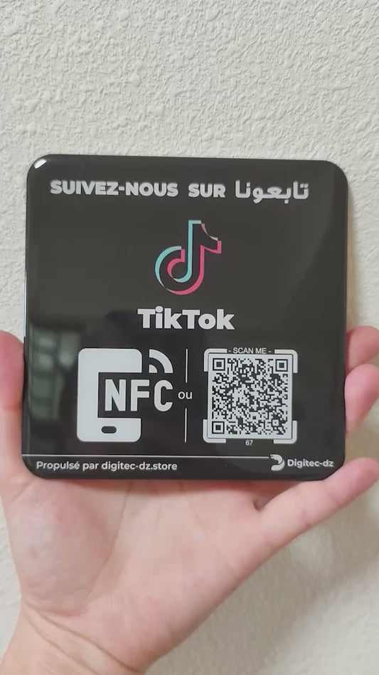Plaque NFC Connect TikTok