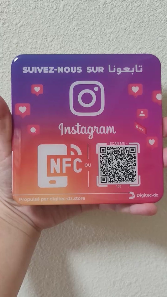 Plaque NFC Connect INSTAGRAM